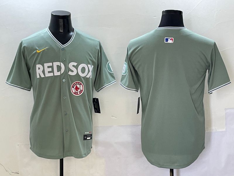 Men Boston Red Sox Blank Green Joint Name Game Nike 2025 MLB Jersey style 4